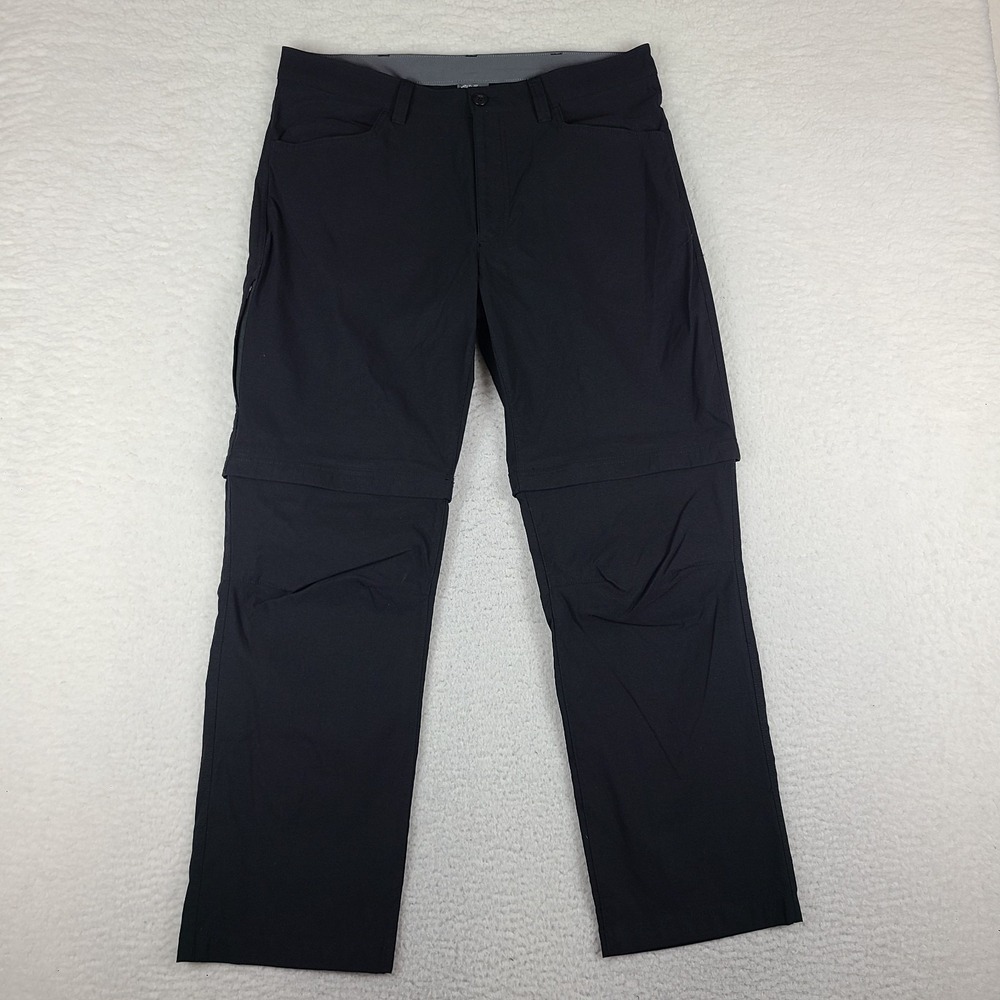 Eddie Bauer Pants Mens 36x30 Black Straight‎ Convertible Performance Tech Golf